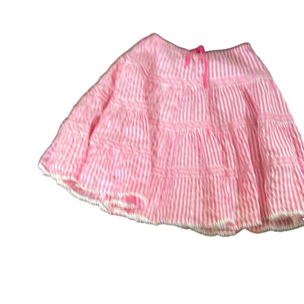 Mini Bowden, pink and white striped girls skirt adorable size kids 11-12 year-ol